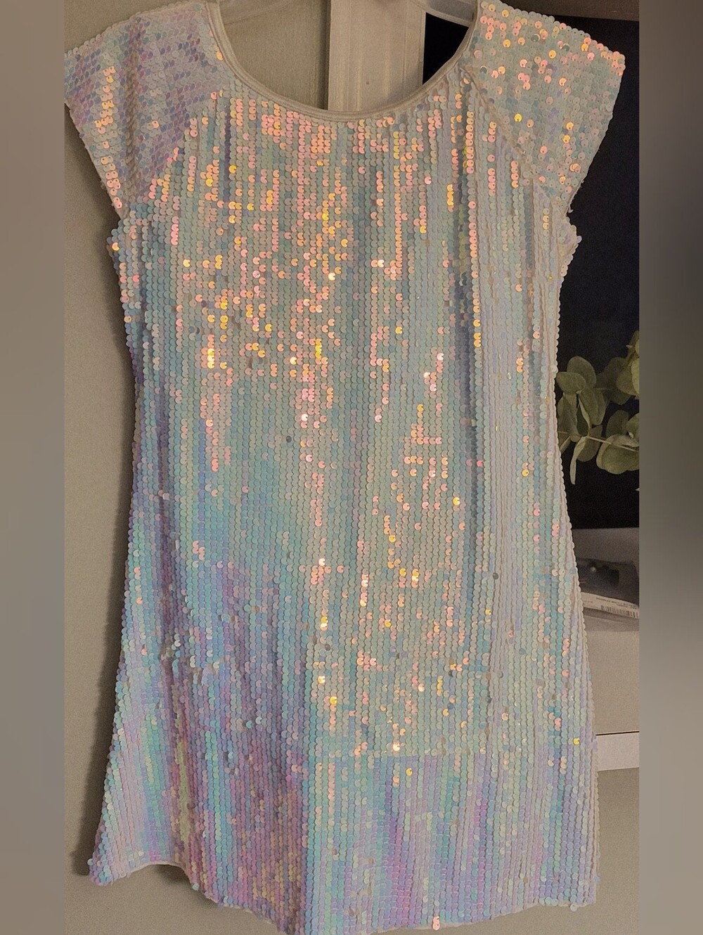 Iridescent Sequin  Costume.Shimmering White